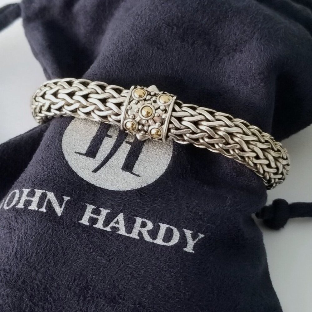 SOLD -JOHN HARDY - 11mm Jaisalmer 18K Gold & Sterling Silver Bracelet *Stunning! - Picture 4 of 6